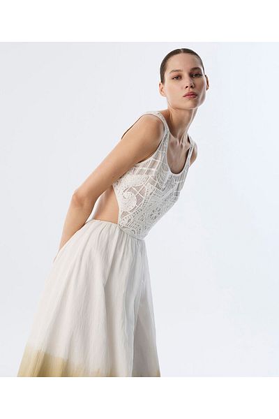 Twist Crochet Mix Dress