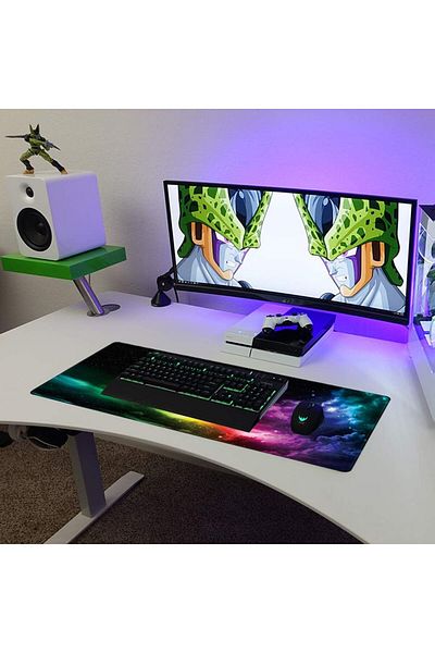 Velixo Large Rubber Mousepad, Galaxy Design, 80x30cm, Non-Slip, Waterproof,Anti-Tear Stitches,Office/Gaming