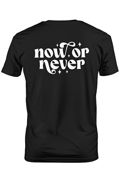 StoryGift Romania Tricou Barbati Cu Textul In Engleza "now Or Never" - Acum S...