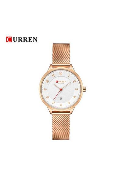 Curren Women’s Watch – Fashion Analog Quartz Watch with 3.0cm Dial & Mesh Strap