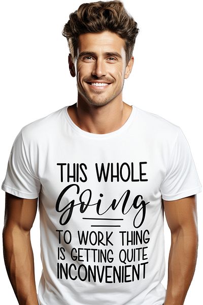 StoryGift Romania Tricou Barbati Cu Mesajul "toata Aceasta Chestie Cu Mersul La Lucru Devine Suparatoare" Cu Stg