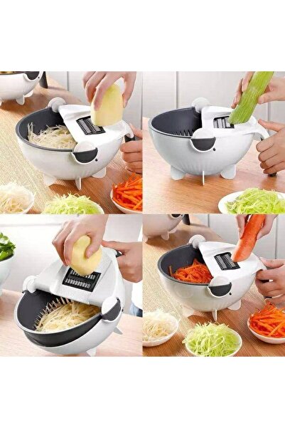 MACVI Smart Macvi® Vet Basket Vegetable Grater with Pre-Washing Bowl