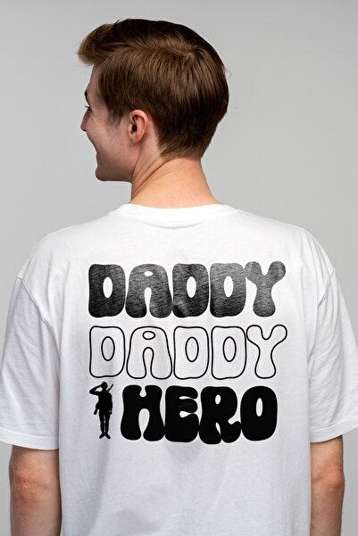StoryGift Romania Tricou bărbătesc cu o figură de soldat și textul „daddy Her...
