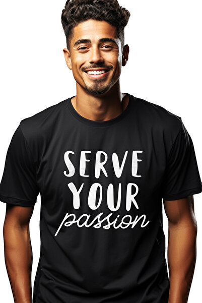 StoryGift Romania Ανδρικό T-shirt με την επιγραφή  "serve Your Passion " - Το...