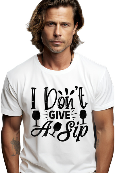 StoryGift Romania Tricou Barbati Cu Textul In Engleza "i Don't Give A Sip" - ...