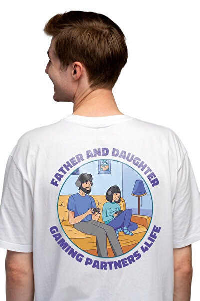 StoryGift Romania Tricou Barbati Tata Si Fiica, Parteneri De Joaca, Gameri, J...