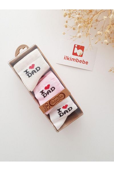 ilkimbebe I Love Dad 6 Pack Baby Socks