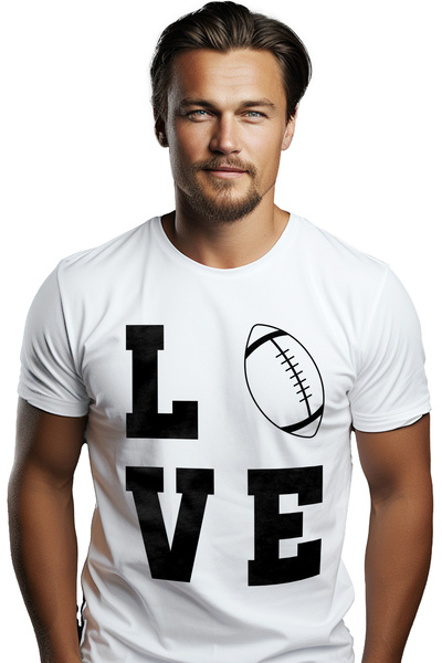 StoryGift Romania Tricou Barbati Cu O Minge De Fotbal American Pentru Iubitor...