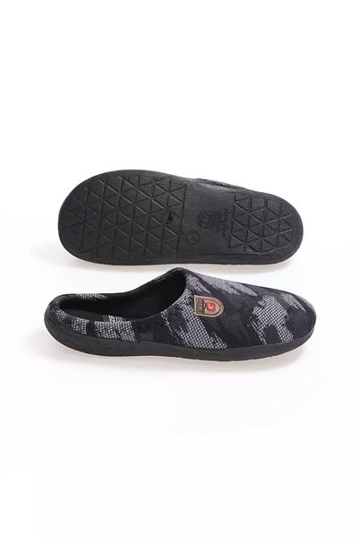 GEZER Men's slippers, black with camouflage PAP, size 41, 26 centimeters, comfortable and warm