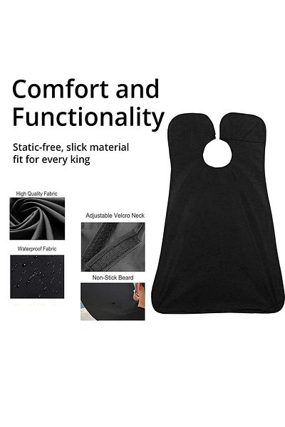 fulina Beard Bib Apron, for Shaving and Trimming, Grooming Accessories Tools，With suction cup