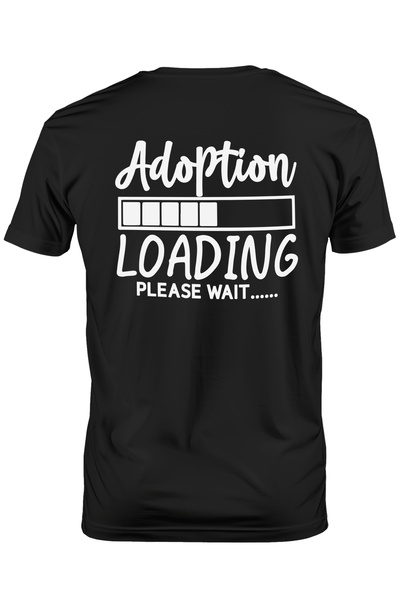 StoryGift Romania Tricou Barbati Cu Textul "adoption Loading, Please Wait" - Adoptia Se Incarca, Asteptati C Stg
