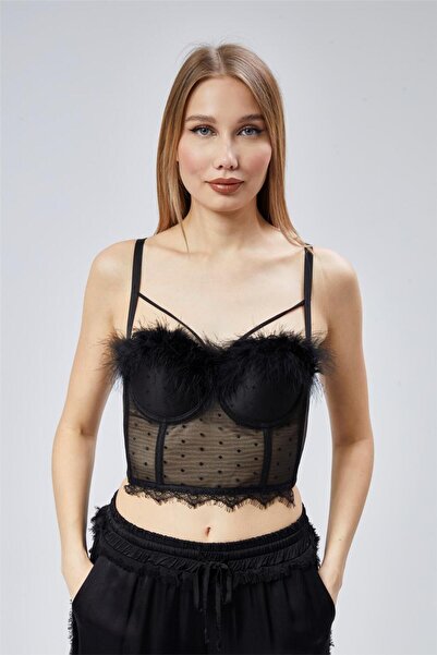 HomeStore Benekli Tül Büstiyer