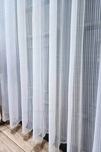 Taç Farbateks Planting Knitted Line New Model Design Color Pattern 1E2Fold Pleated Tulle Curtain