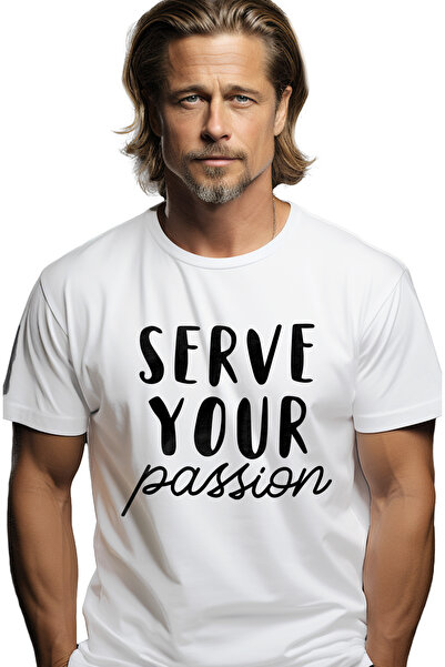 StoryGift Romania Ανδρικό T-shirt με την επιγραφή  "serve Your Passion " - Με...