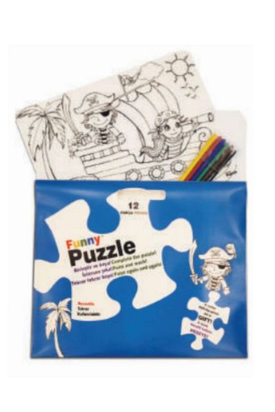 Akademi Çocuk Funny Mat Puzzle Pirate Island 30X40Cm