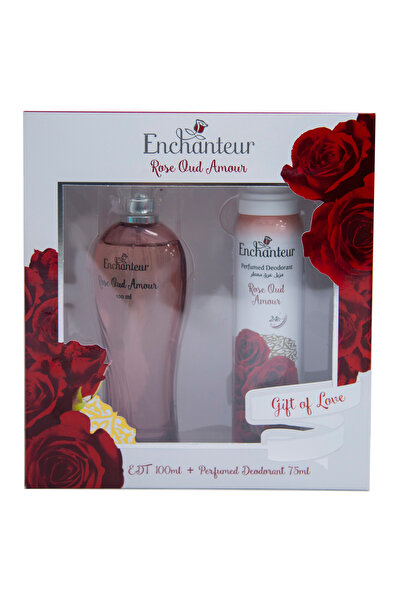 ENCHANTEUR EDT Rose Oud 100 ml + Body Mist 75 ml