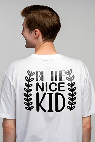 StoryGift Romania Tricou bărbătesc cu mesajul în engleză „be The Nice Kid” - ...