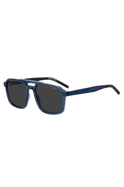 HUGO Ochelari de soare pentru bărbați Hugo HG 1335/S PJP/IR, Plastic, Albastru, 56 mm