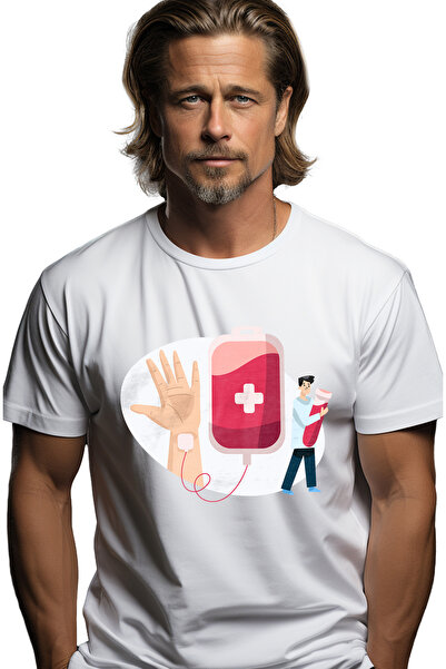 StoryGift Romania Tricou Barbati Cu Transfuzie, Donatie, Sange, Eprubeta, Doc...