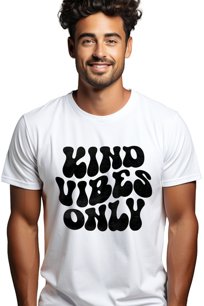 StoryGift Romania Tricou Barbati cu mesajul in engleza "Kind vibes only" - do...