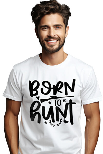 StoryGift Romania Tricou Barbati Cu O Pusca De Vanatoare Si Textul "born To H...
