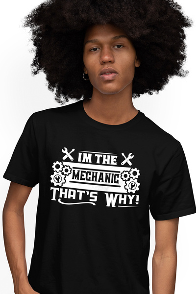 StoryGift Romania Tricou Barbati Cu Mesajul In Engleza "i'm The Mechanic, Tha...