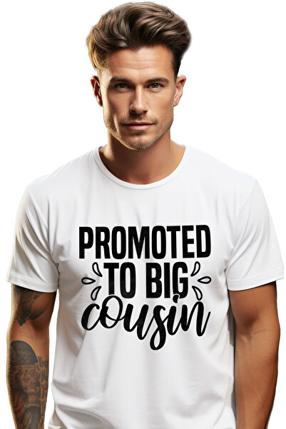 StoryGift Romania Tricou Barbati Cu Textul In Engleza "promoted To Big Cousin...