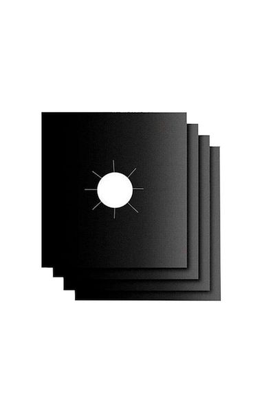 EvoAir Set of 4 Protective Films for Stove or Gas Stove, Teflon, Washable, Reusable, 27 x 27 cm