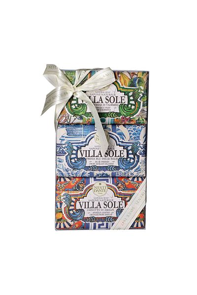 Nesti Dante Villa Sole Soap Set 3*250Gr |   General Care |   Fresia Blu, Fico D'India Di Taormina, Chino