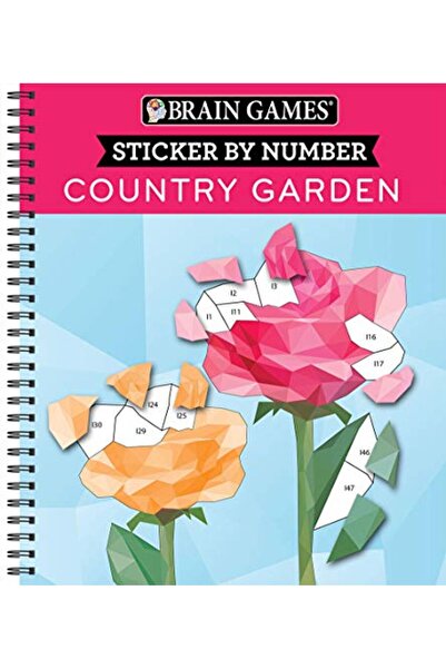 Publications International, Ltd. Brain Games Sticker By Number Country Garden
