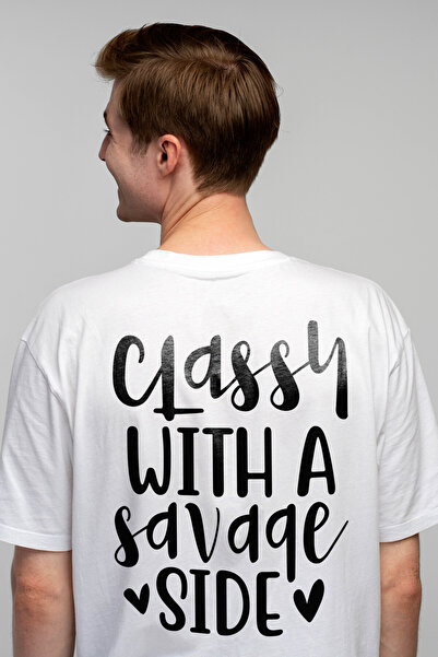 StoryGift Romania Tricou Barbati Cu Textul "eleganta Cu O Parte Salbatica" - ...
