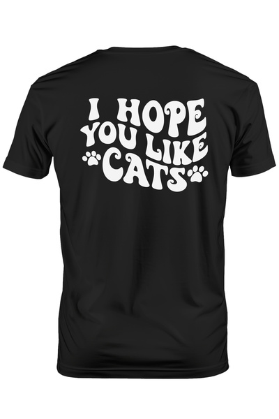 StoryGift Romania Tricou Barbati Cu Labute Si Textul "sper Ca Iti Plac Pisici...