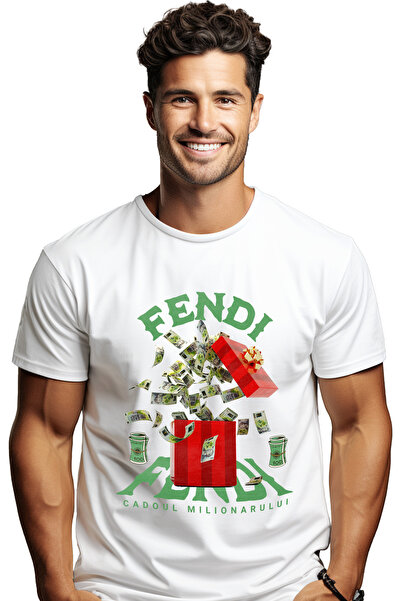 StoryGift Romania Men's T-shirt - Millionaire's Gift With Front Print, 100% C...