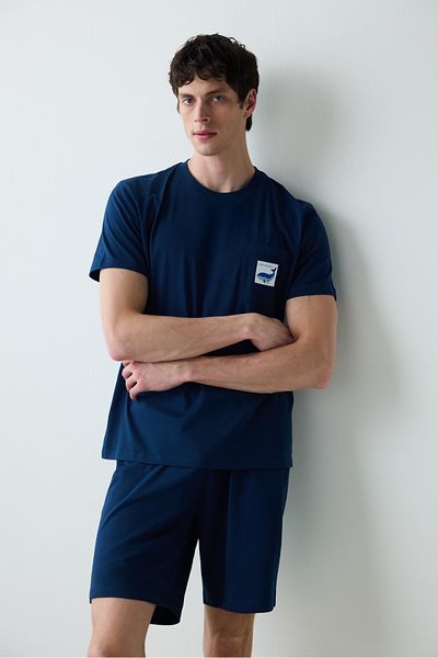 Penti Σετ πιτζάμες Whale Navy Blue Shorts