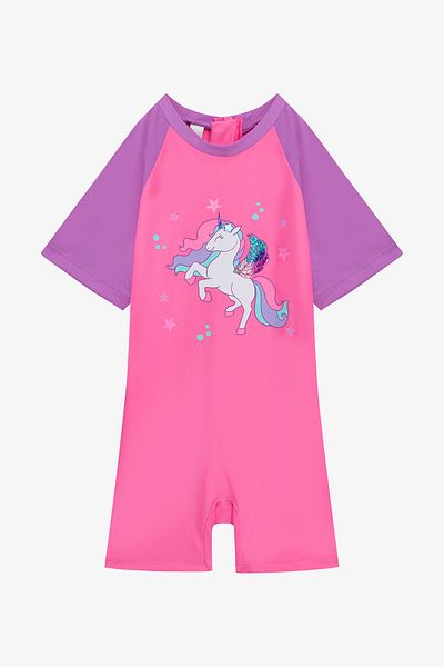 Penti Lila Mädchen süßes Einhorn Uv-Schutz Badeanzug