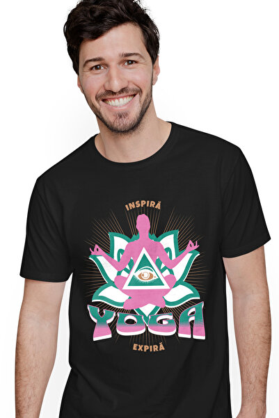 StoryGift Romania Tricou Barbati Sillueta Umana Pozitie Yoga Iubitorii De Spo...
