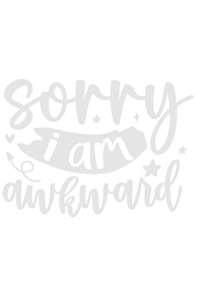 StoryGift Romania Sticker Adeziv 20CM Exterior cu stelute si inimioara cu textul "Scuze ca sunt ciudat" , Vinyl