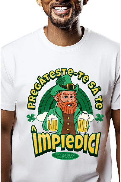 StoryGift Romania Tricou Barbati Pregateste-te Sa Te Impiedici Ziua Norocului...