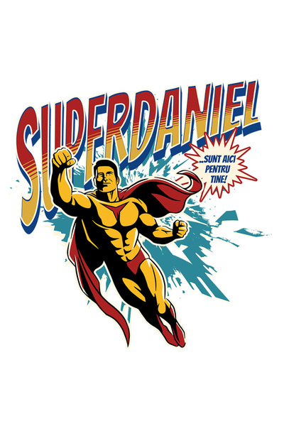 StoryGift Romania Sticker Adeziv 90CM Super Daniel, SuperErou Sunt Aici Pentr...