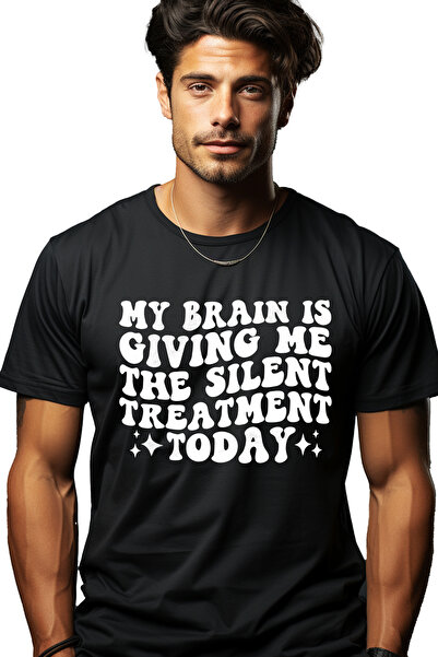 StoryGift Romania Tricou Barbati Cu Stelute Si Mesaj In Engleza "my Brain Is ...