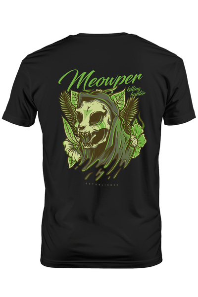 StoryGift Romania Tricou Barbati Cu Craniu Schelete Motan Pisica Monstru Din ...