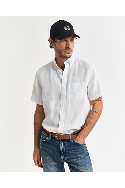 Gant Erkek Beyaz Regular Fit Düğmeli Yaka Gömlek