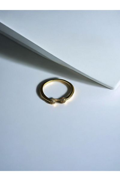 NAİFTAKIAKSESUAR Women's Adjustable Ring with Ends