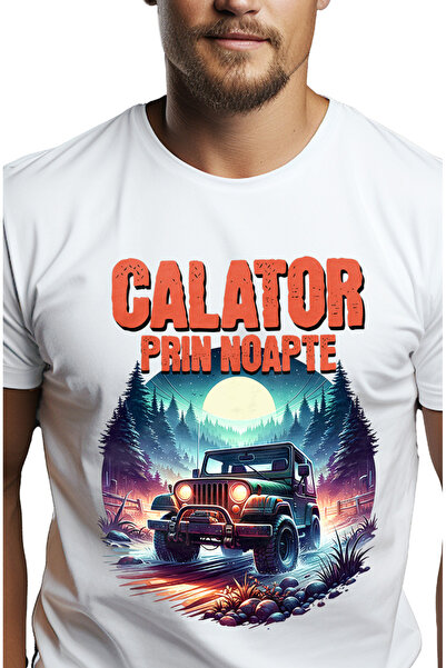 StoryGift Romania Tricou Barbati Calator Prin Noapte Masina Off-road Aventura...