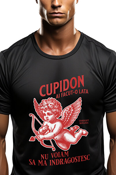 StoryGift Romania Tricou Barbati Cupidon Ai Facut-o Lata Nu Voiam Sa Ma Indra...