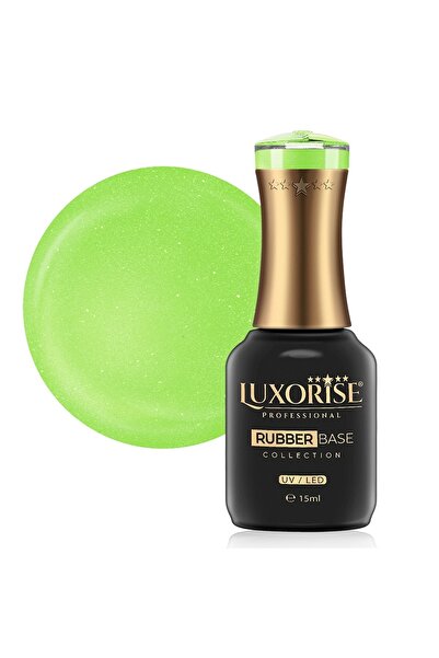 LUXORISE Bază de cauciuc Colecția Neon City - Strălucire de lime 15ml
