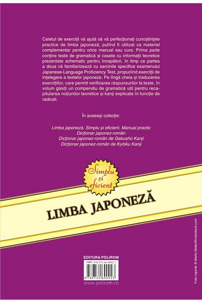 Polirom Japanese language.exercise book, ed. IV, Neculai Amalinei
