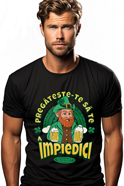 StoryGift Romania Tricou Barbati Pregateste-te Sa Te Impiedici Ziua Norocului...
