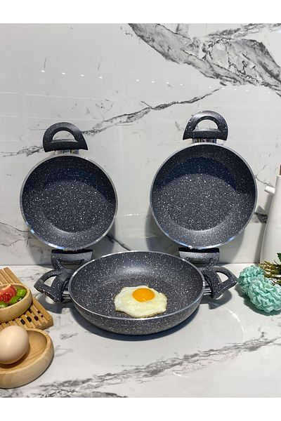 Elvira Granite 3 Piece Pan (20-22-24 cm)