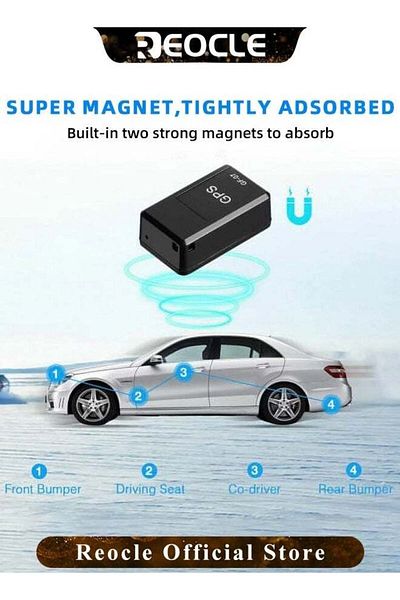 REOCLE Tracker with APP Control Mini Anti-lost Tool Strong Magnetic Vehicle Anti-Lost Tracker